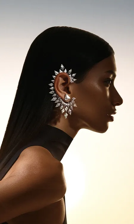 Armor high jewelry diamond ear cuff