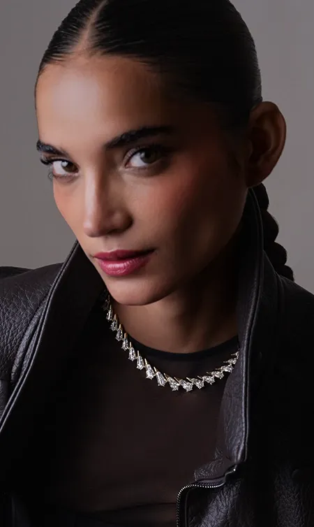 Model wearing Phoenix jewels